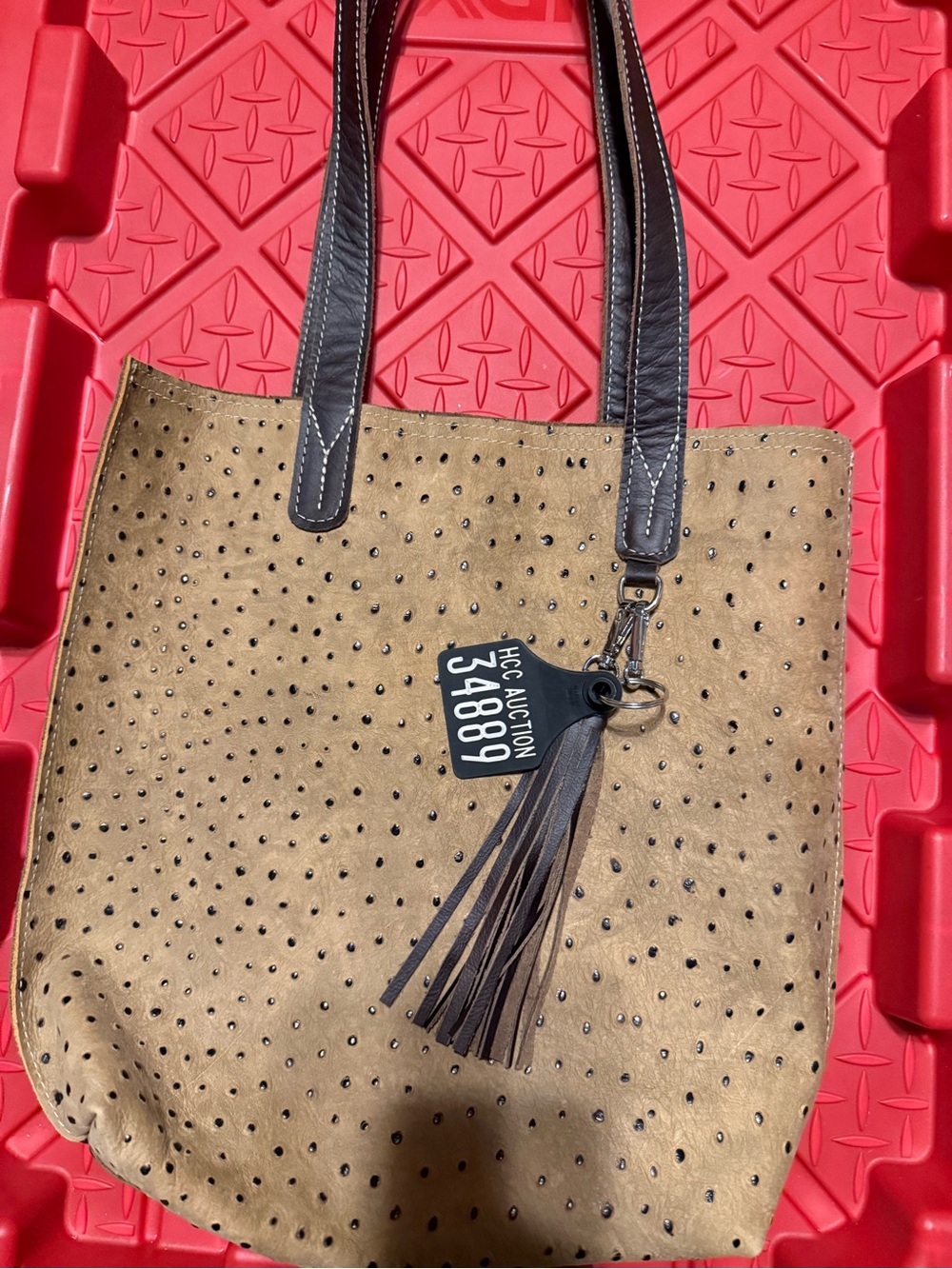 Holy Cow Couture Brand New Ostrich Market Tote